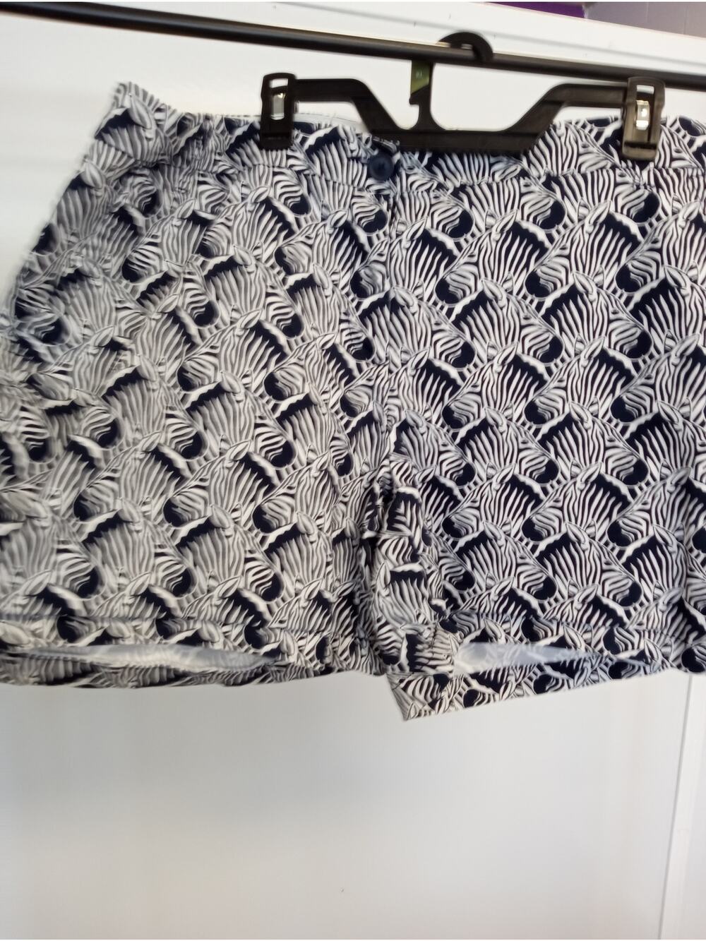 Crown & Ivy Plus Size Black and White Zebra Shorts 18W